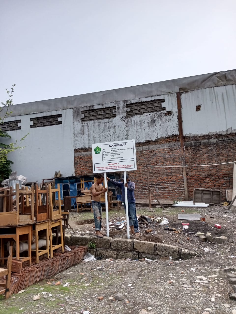Progres Pemasangan 20 Papanisasi Wakaf