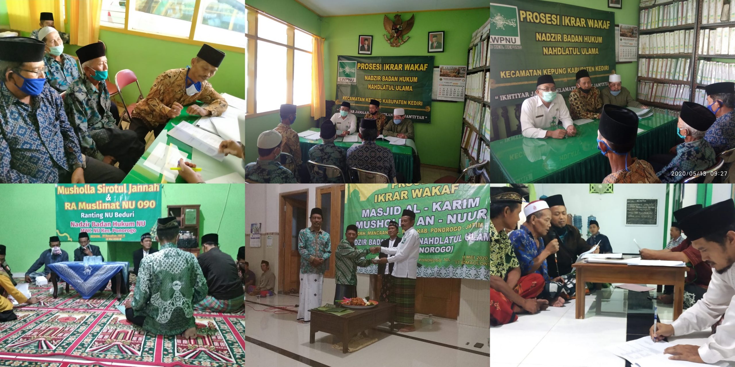 Prosesi Ikrar Wakaf Nadzir BHPNU di Tengah Pandemi Covid-19