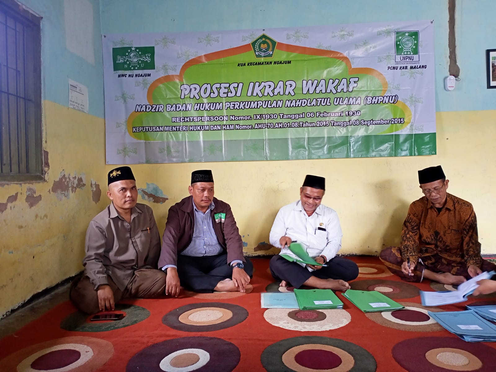 Ikrar Wakaf di Ngajum PP Sabilul Huda