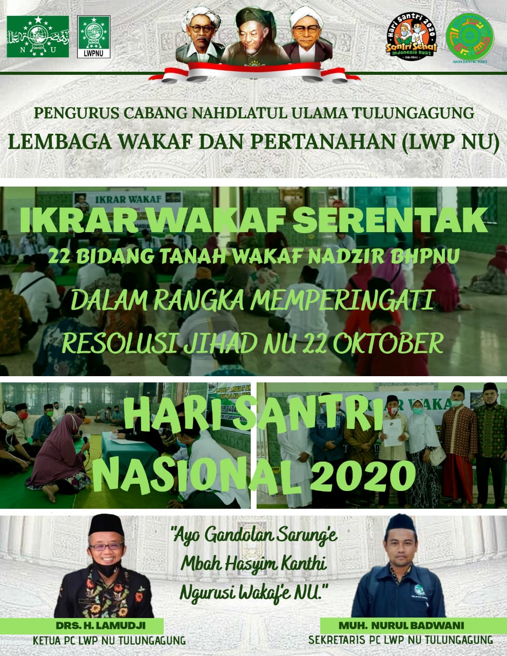 Ikrar Wakaf Serentak BHPNU Tulungagung
